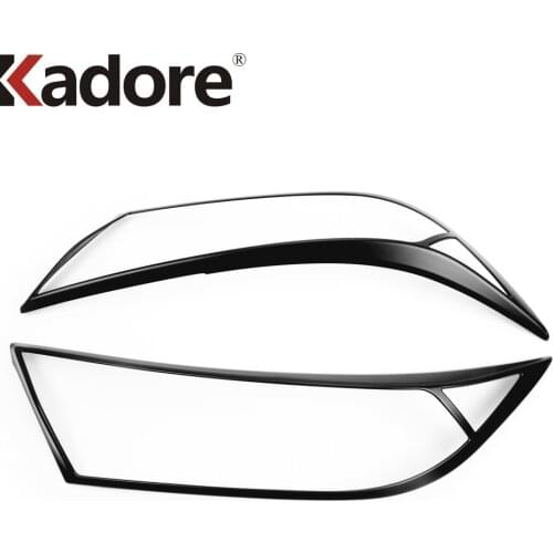 For Toyota RAV4 RAV 4 2019 2020 2021 Carbon Fiber Front Headlight Cover Trim Head Light Lamp Frame Trims Sitcker Car Accessories