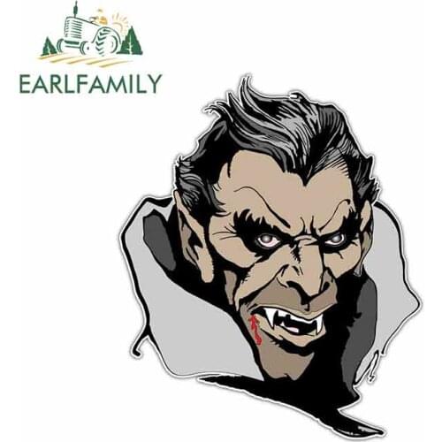 EARLFAMILY 13cm x 10.8cm For Dracula Vampire Car Stickers Anime Decal Fashion Occlusion Scratch Waterproof For JDM SUV RV