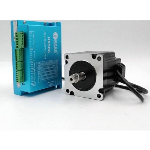 CNC Hybrid 2Phase NEMA34 86mm 4.0NM Torque Stepper kit 571ozin Closed-Loop Motor Drive kits 20-50VDC Leadshine Stepper Drive