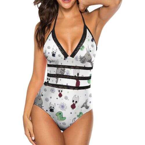 Hollow Knight Swimsuit V Shape Teen Swimwear Fashion Chic Surfing 1 Piece Bathing Suit