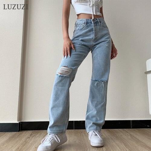 Luzuzi Womens Boyfriend Jeans