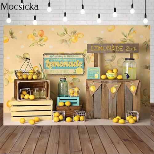 Mocsicka Lemon Fruit Market Photography Background Birthday Party Newborn Portrait Baby Shower Backdrops Photophone Photo Studio