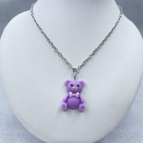 Fashion Bear Necklace New Pendant Gift Girl Female Treasure Pendant Necklace