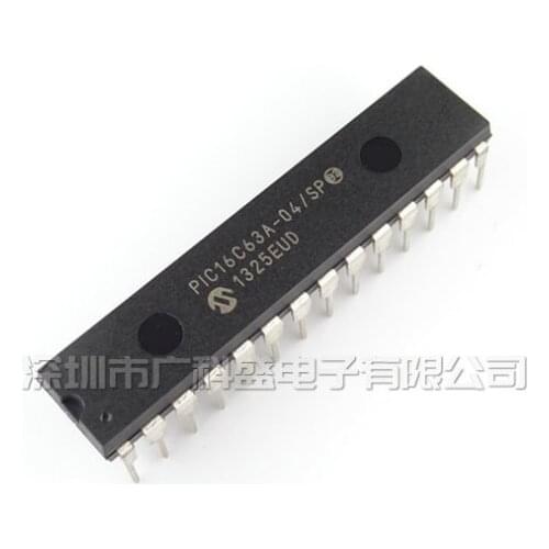 Xinyuan 5pcs/lot PIC16C63A PIC16C63A-04/SP 16C63 DIP28 integrated circuit IC Single chip Best selling IC MCU 8BIT 7KB OTP 28SDIP