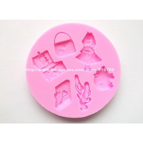 New! Free Shipping Handbag Shaped Silicone Mold Cake Decoration Fondant Cake 3D Food Grade Silicone Mould 193