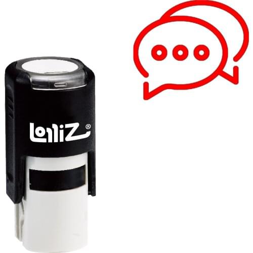 LolliZ Chat Self-Inking Rubber Stamp - Modern Symbol Series