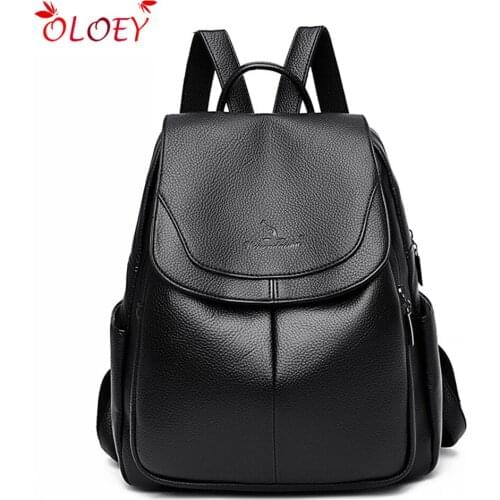 New High-capacity Womens Backpack Luxury Designer Women School Backpack High Quality PU Leather Ladies Travel Bag Sac A Main