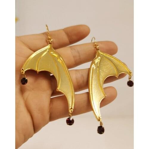 Bat Wing Earrings, Wing Earrings, Gothic Earrings, Gifts for Women,Gothic Jewellery, Spooky Earrings,Statement Jewellery