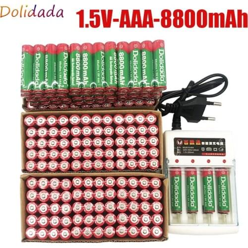 New type AAA battery 8800 MAH 1.5V alkaline AAA rechargeable battery remote control toy large capacity battery+Charger