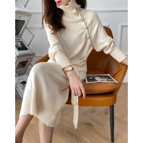 WWENN Fashionable Knitted Dresses
