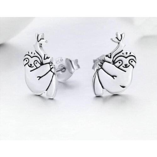 MENGYI 2020 Hot Sale Lovely Koala Stud Earrings Women Girl 9 2 5 Silvery Animal Earring Daily Fine Jewelry Making Set Of Earring