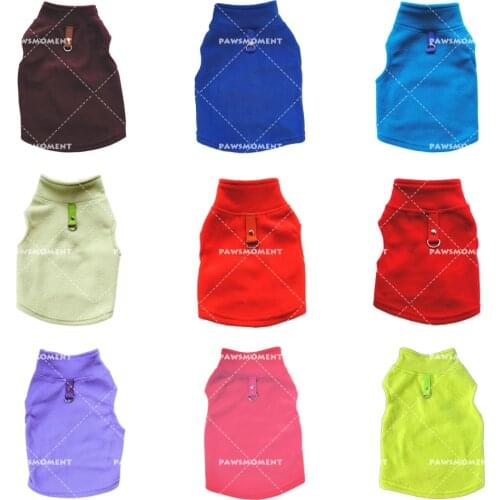 Winter Fleece French Bulldog Warm Harness Vest for Yorkies Dog Accessories Pet Dog Clothes for Small Dogs Clothing XS-3XL