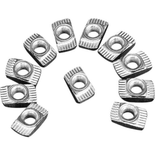 10pcs/lot M3 M4 M5 M6 M8 Aluminum Profiles Thread T Nut EU Standard Drop In T-Slot Carbon Steel for 2020 3030 4040 4545 Series