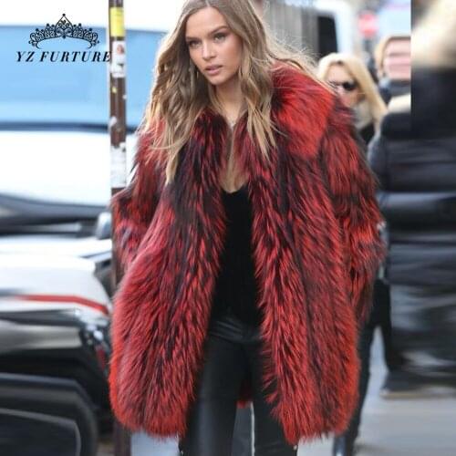 2020 Winter Real Fox Fur Coat Women Winter Ladies Overcoat Long Luxury Female Winter Thick Warm 100% Natrual Fox Fur Jacket