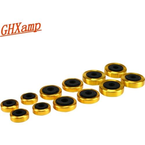 Ghxamp 4pcs Mini Speaker Stand Aluminum Foot Pad For Power Amplifier CD Player Computer Chassis Shock Absorption Pad