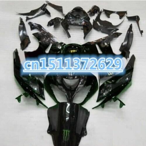 Black For KAWASAKI NINJA ZX-6R 09-12 ZX6R ZX 6R 636 ZX636 ALL Black 09 10 11 12 2009 2010 2011 2012 HOT Fairing