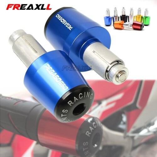 For Aprilia PEGASO650 Pegaso 650 Strada 2005-2010 Logo Plugs Motorcycle 7/8'' 22mm Handlebar Motorbike Handle Bar Grips Cap Ends