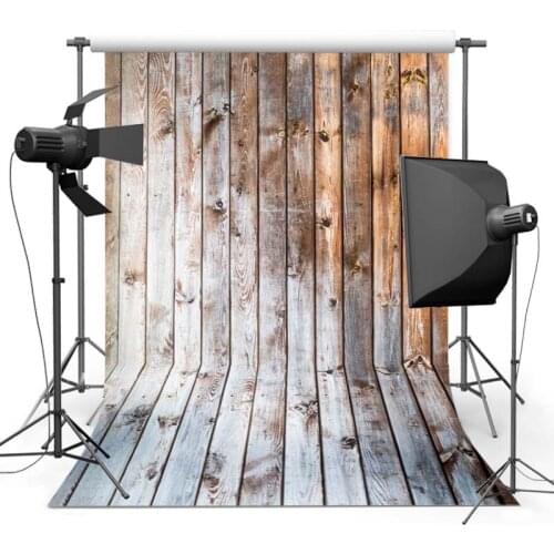 TR Wood Floor Photography Children Newborn Wood Wall Backdrop for Photo Studio Computer Printed Custom Background