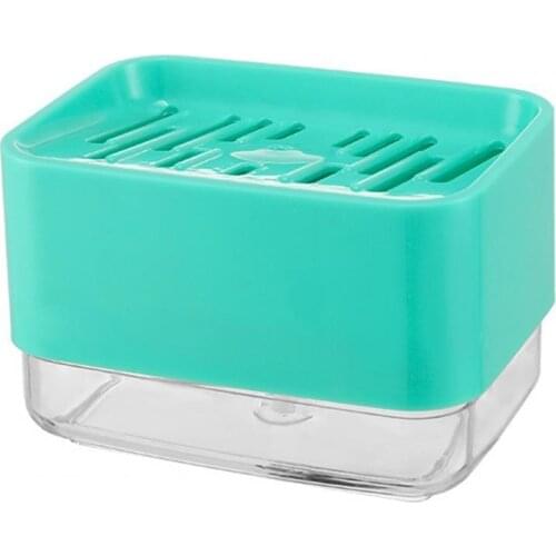 Innovative Dish Soap Dispenser Decorative HIPS Portable 2 in 1 Liquid Detachable Soap Storage Box Holder for Kitchen 5 Colors