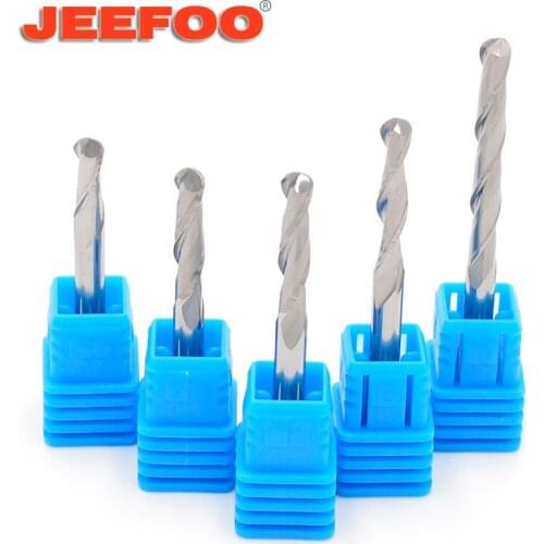 Jeefoo Ball Nose Tools/ CNC End Mill Ball Nose Acrylic Engraving Milling Cutter