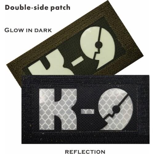 K9 Double Side Patch Armband Badge Applique Embellishment Reflective Glow In Dark Tactical Decorative Service Dog Patches