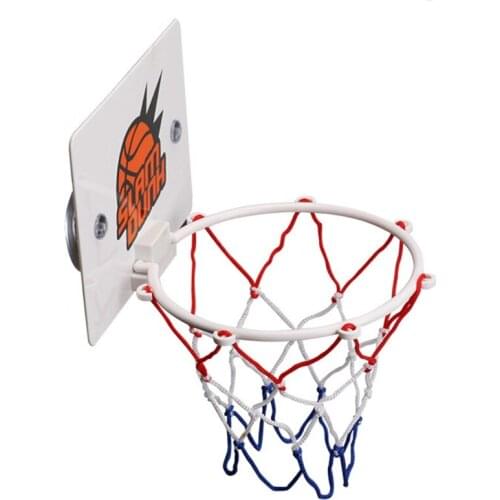 1 Set Indoor Sports Game Mini Basketball Hoop w/t Ball & Ball Pump Suction Cup Easy Remove Board Game for Children Boys Family