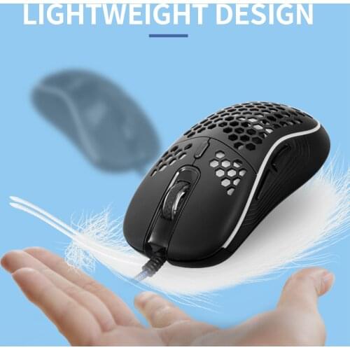 Usb wired mouse gaming mouse 13 led light ergonomic mouse with 6 dpi adjustable hollow-out honeycomb design for laptop desktop