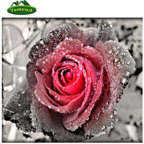 New 5D Diy Diamond Painting flower Cross Stitch square diamond Rhinestone Pictures of Crystals Embroidery Patchwork rose