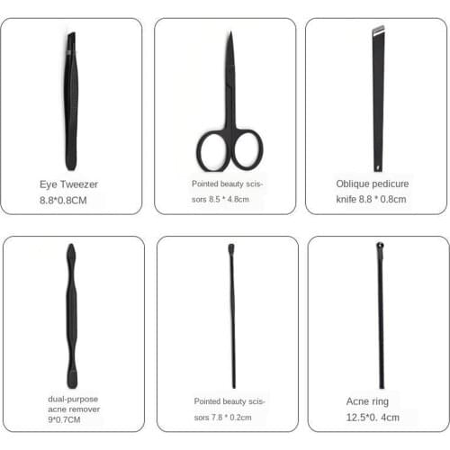 18 Pieces Portable Stainless Manicure Pedicure Care Tool Set with C-Case