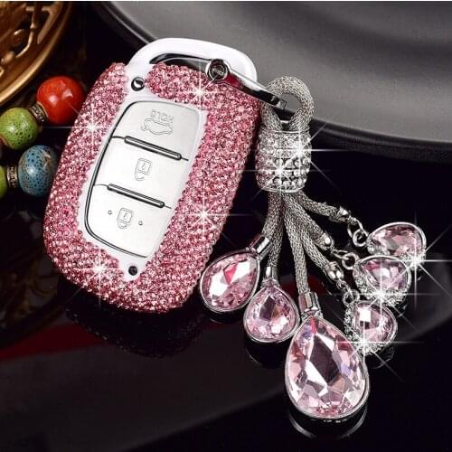 Sparkling Rhinestones Crystal Car Key Protective Shell Case For Hyundai MISTRA IX35 SONATA TUCSON ELANTRA