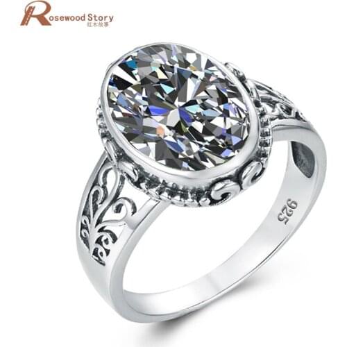 Luxury Lab Diamond Wedding Engagement Rings for Bride 100% Real 925 Sterling Silver Rings Women Fine Jewelry high quality