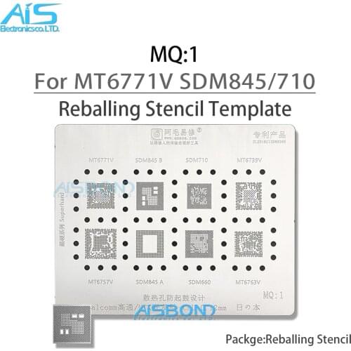 Amaoe MQ3 BGA Reballing Template Stencil For SDM845 SDM710 SDM660 MT6771V MT6739V MT6757V MT6763V CPU IC Chip Tin Plant Net