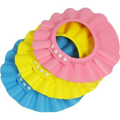 Baby Shampoo Cap Wash Hair Kids Bath Visor Hats Adjustable Shield Waterproof Ear Protection Eye Children Hats Infant