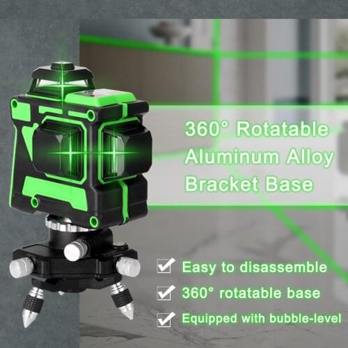 Tripod Stand for Laser Level 360° Rotatable Aluminum Alloy Bracket Base 1/4'' Interface Fine Adjustment Tripod Stand Portable