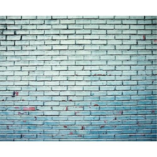 Blue Vintage Brick Wall Party Backdrop Baby Shower Room Party Decor Photo Booth Studio Prop