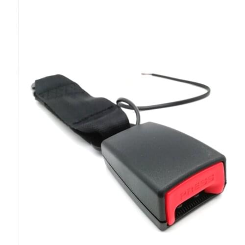 Universal 7/8" Car Seat Belt Buckle Socket Plug Connector with Warning Cable