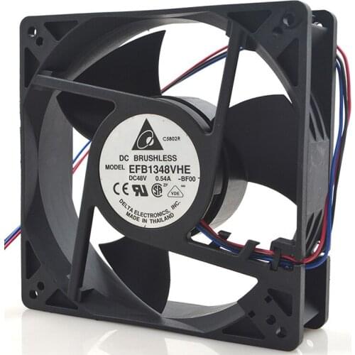 127mm server cooling fan For Delta EFB1348VHE -BF00 DC 48V 0.54A 127x127x38mm 3-wire Server Cooling Fan
