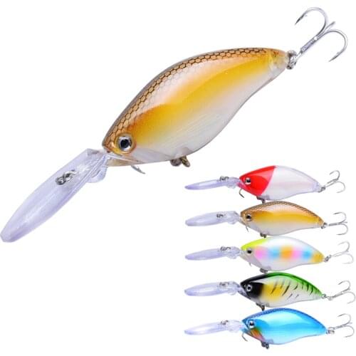 105mm 18g High quality Deep Diving Crank Bait Minnow Crankbait swimbait Long tongue Trolling Wobblers Big Fish Fishing lure Bait