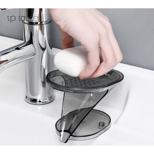 Japan Creative Drain Soap Holder Box Bathroom Shower Soap Storage Box Tray Rack Bathroom Accessories Drainage Plastic Box