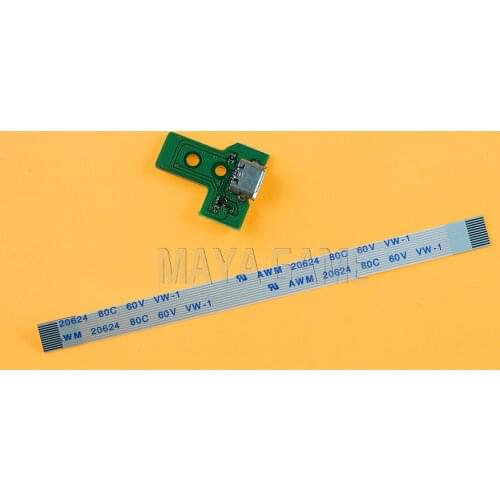 OCGAME USB Charging Power Port Socket Board For PS4 controller board JDS030 charger board with 12pin cable 4pcs/lot=2sets