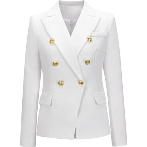 2021 Autumn Fashion Women Double Breasted Blazer Coat Female Long Sleeve Coats Outerwear Lady Jacket Tops Office Work Wear