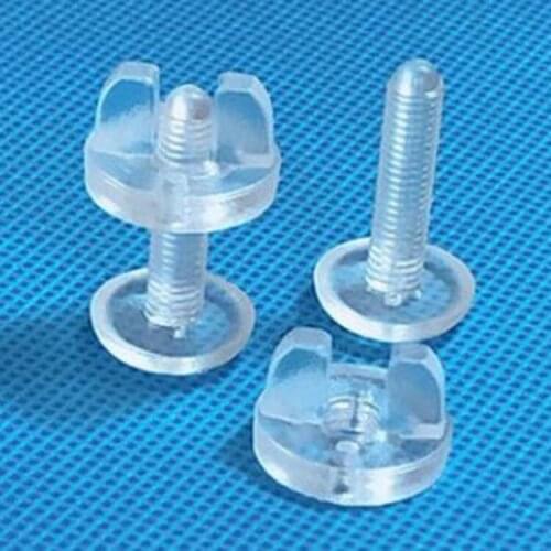 10PCS PC hand-tightening wing nut screw buckle Transparent plastic screw stationery buckle Transparent hand-tightening screw M5
