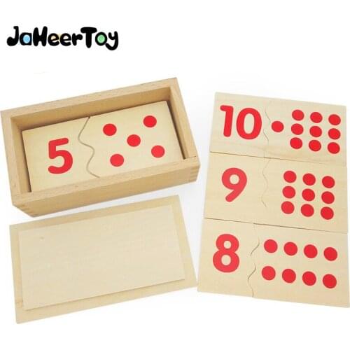 JaheerToy Montessori Digital Imposition Educational Toy Wooden Toys Number Points Childrens Toys Figure Baby Wood