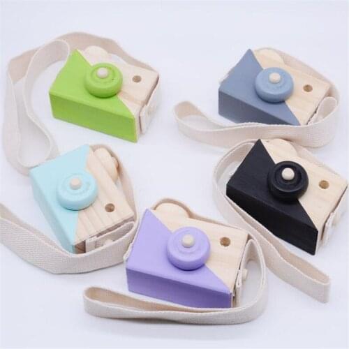 Cute Nordic Hanging Wooden Camera Toys Kids Toys Gift 9.5*6*3cm Room Decor Furnishing Articles Christmas Gift For Kid Wooden Toy