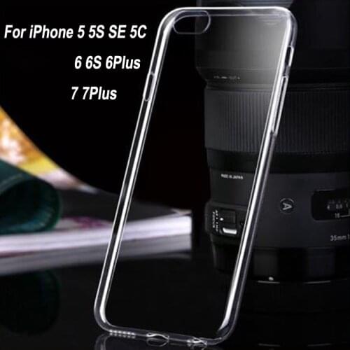 5 Pcs/lot Soft Silicon TPU Skin Case for Iphone 5 5S 6 6S 7 8 Plus SE X XS 11 12 Pro Max Transparent Case Cover with Glass Films