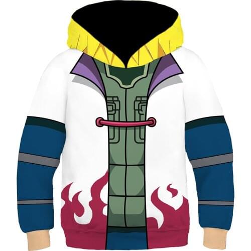Namikaze Minato Cosplay Hoodie 3D Printed Sweatshirt Kids Children Casual Streetwear Pullover