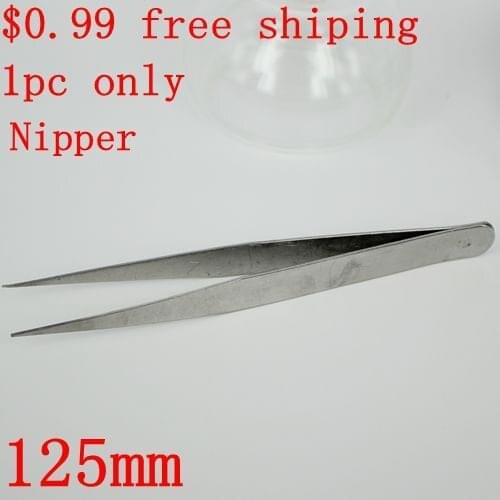Nipper $0.99 1pcs 125mm High Quality Stainless Steel Nail Art Nipper Rhinestones Picking Tools Use For DIY Decorations