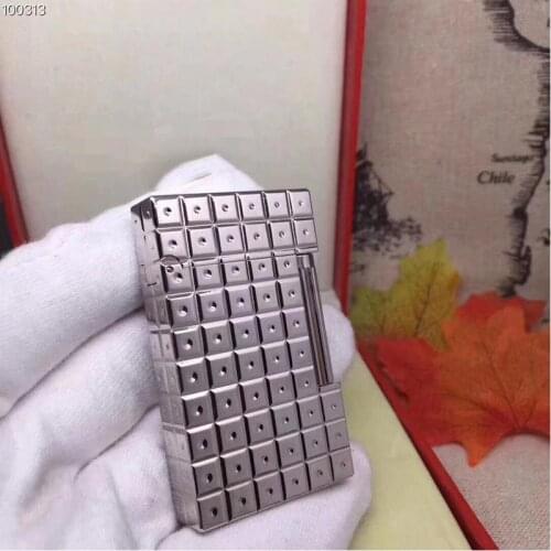 100% new vintage dupont gas lighter gas cigarette lighter polished jet gasoline flint lighter metal gas lighter