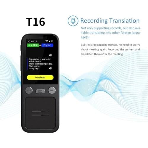 107 Language Translator T16 Smart VoiceTranslator Real-time Multi-Language Speech Interactive Offline Translator Business Travel