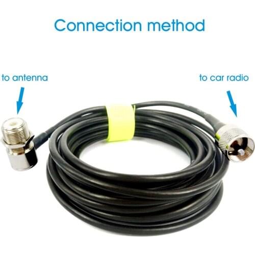PL259 Antenne Connector Coaxiale Extend Cord Kabel SO239 5 M 16ft voor Autoradio Walkie Talkie MP320 MP9000 KT-8900 KT-8900R
